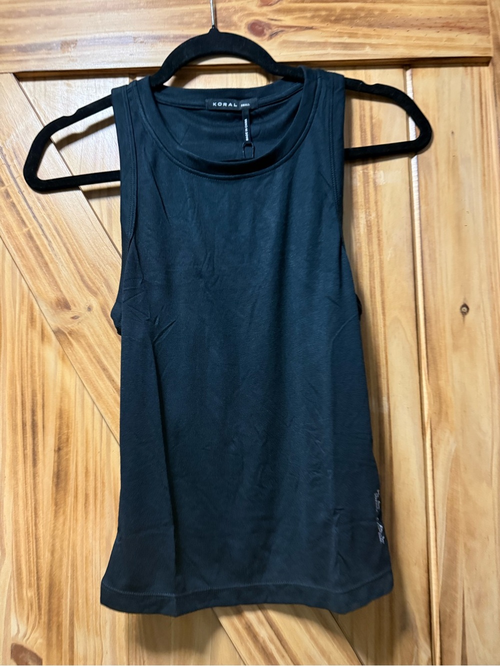 Koral Black Athletic Racerback Tank